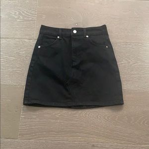 Black Top Shop jean skirt.